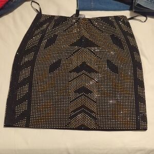 Anthropologie Jeweled Mini Skir